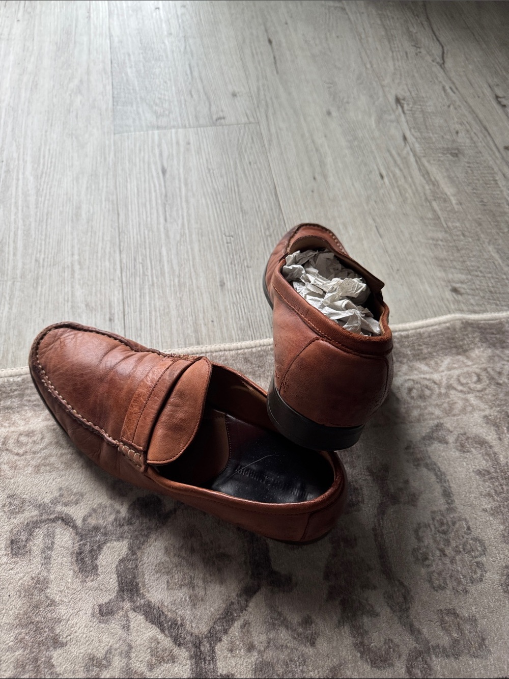 Men's Brown Leather Slip-On Loafers